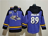 Men's Baltimore Ravens #89 Mark Andrews Ageless Must-Have Lace-Up Pullover Hoodie,baseball caps,new era cap wholesale,wholesale hats